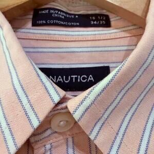 Nautica Vintage Pink Striped Button Down Shirt